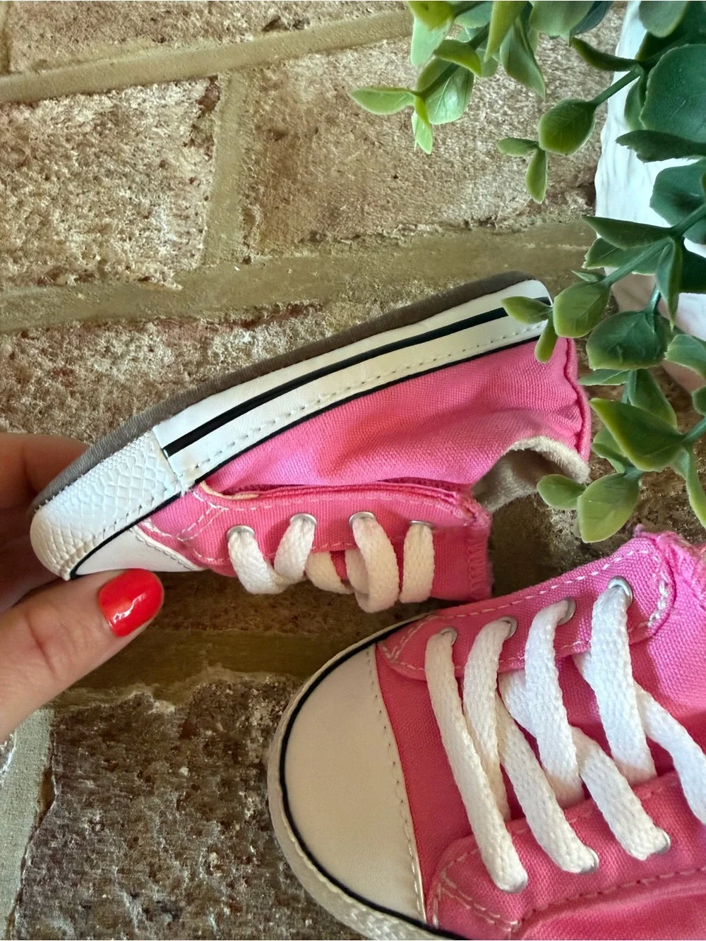 Converse | Pink Canvas Kids Sneakers with White Laces